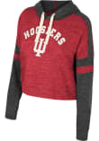 Main image for Womens Indiana Hoosiers Red Colosseum Lost City Speckle Crew Sweatshirt