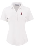 Main image for Womens Indiana Hoosiers White Cutter and Buck Forge Eco Polo Short Sleeve Polo Shirt