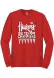 Main image for Mens Nebraska Cornhuskers Red Summit Sportswear Big Ten 6x Volleyball Champions Tee
