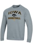 Main image for Mens Iowa Hawkeyes Grey Under Armour Basketball Rival Crew Sweatshirt
