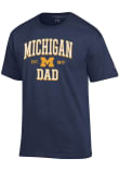 Main image for Michigan Wolverines Navy Blue Champion Est Date Dad Jersey Short Sleeve T Shirt