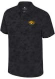 Main image for Mens Iowa Hawkeyes Black Colosseum Fremen Palm Short Sleeve Polo Shirt