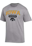 Main image for Iowa Hawkeyes Grey Champion Pill Box Grandpa Jersey Short Sleeve T Shirt
