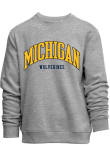 Main image for Mens Grey Michigan Wolverines Arched Team Name Crew Sweatshirt