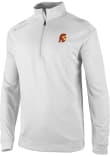 Main image for Mens USC Trojans White Columbia Heat Seal Oakland Downs Qtr Zip Pullover