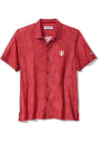 Main image for Mens Indiana Hoosiers Crimson Tommy Bahama Saltwater Fronds Short Sleeve Dress Shirt