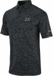 Main image for Mens Purdue Boilermakers Black Columbia Heat Seal Heading Out Short Sleeve Polo Shirt