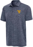 Main image for Mens West Virginia Mountaineers Navy Blue Antigua Sprout Short Sleeve Polo Shirt