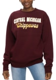 Main image for Womens Maroon Central Michigan Chippewas Glitter Sport Crew Sweatshirt