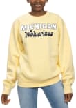 Main image for Womens Yellow Michigan Wolverines Glitter Sport Crew Sweatshirt