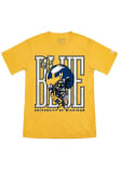 Main image for Michigan Wolverines Yellow Homefield Football Go Blue Helmet Raise Short Sleeve Fashion T Shirt
