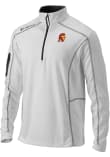 Main image for Mens USC Trojans White Columbia Heat Seal Omni Wick Shotgun Qtr Zip Pullover
