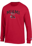 Main image for Mens Miami RedHawks Red Champion Mom Script Jersey Tee