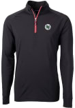 Main image for Mens Ohio State Buckeyes Black Cutter and Buck Adapt Knit Qtr Zip Pullover