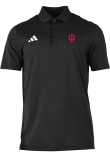 Main image for Mens Indiana Hoosiers Black Adidas Heat Seal Ottoman Short Sleeve Polo Shirt