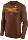 Main image for Mens Minnesota Golden Gophers Brown Nike Military Appreciation Legend Long Sleeve T-Shirt