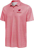 Main image for Mens Wisconsin Badgers Red Antigua Breeze Short Sleeve Polo Shirt