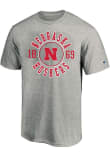 Main image for Nebraska Cornhuskers Circle Graphic Big and Tall T-Shirt - Grey