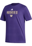 Main image for Washington Huskies Purple Adidas Heat Seal Fresh Short Sleeve T Shirt