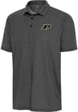 Main image for Mens Purdue Boilermakers Black Antigua Trellis Short Sleeve Polo Shirt