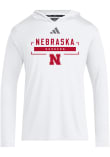 Main image for Mens Nebraska Cornhuskers White Adidas D4T Long Sleeve Hoodie