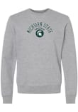 Main image for Mens Grey Michigan State Spartans Arch Team Name Crew Sweatshirt