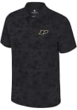 Main image for Mens Purdue Boilermakers Black Colosseum Fremen Palm Short Sleeve Polo Shirt