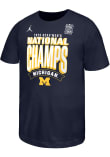 Main image for Youth Michigan Wolverines Navy Blue Nike 2026 Men's Basketball National Champions Locker Room Shor..