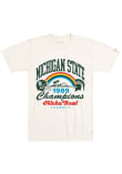 Main image for Michigan State Spartans White Homefield Football 1989 Aloha Bowl Champions Short Sleeve Fashion T..
