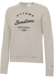 Main image for Champion Ottawa Senators Womens Oatmeal Arch Script Powerblend Crew Sweatshirt