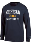 Main image for Mens Michigan Wolverines Blue Champion Big Ten Jersey Tee