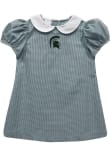 Main image for Toddler Girls Michigan State Spartans Green Vive La Fete Gingham Collar Short Sleeve Dress