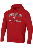 Main image for Mens Wisconsin Badgers Red Under Armour Rival Hooded Sweatshirt