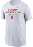 Main image for Illinois Fighting Illini White Nike Team Short Sleeve T Shirt