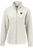 Main image for Womens Washington Huskies White Cutter and Buck Roam Light Weight Jacket