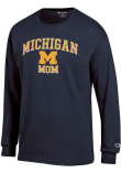 Main image for Mens Michigan Wolverines Navy Blue Champion Mom Jersey Tee