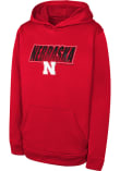 Main image for Youth Red Nebraska Cornhuskers Extra Point Long Sleeve Hood