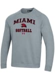 Main image for Mens Miami RedHawks Grey Under Armour Softball Rival Crew Sweatshirt