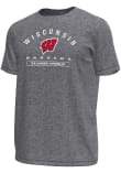 Main image for Under Armour Wisconsin Badgers Grey Name Tech Stretch Short Sleeve T Shirt