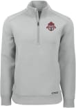 Main image for Cutter and Buck Toronto FC Mens Grey Roam Long Sleeve Qtr Zip Pullover