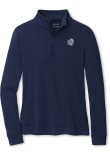 Main image for Womens Michigan Wolverines Navy Blue Peter Millar Perth Qtr Zip Pullover