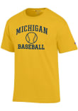 Main image for Michigan Wolverines Yellow Champion Baseball Jersey Short Sleeve T Shirt