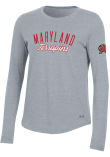 Main image for Womens Maryland Terrapins Grey Under Armour Preformance LS Tee