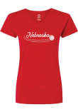 Main image for Nebraska Cornhuskers Red Summit Sportswear Volleyball Shine Short Sleeve T-Shirt