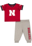 Main image for Infant Nebraska Cornhuskers Red Colosseum Nothing But Top and Bottom Set