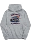 Main image for Toddler Illinois Fighting Illini Grey Vive La Fete On My Way Long Sleeve Hooded Sweatshirt