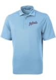 Main image for Mens Kansas Jayhawks Light Blue Cutter and Buck Virtue Pique Short Sleeve Polo Shirt