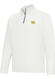 Main image for Mens Michigan Wolverines White Footjoy Approach Qtr Zip Pullover