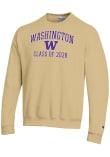 Main image for Mens Washington Huskies Gold Champion Font Class of 2028 Powerblend Crew Sweatshirt