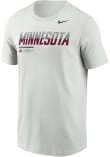 Main image for Minnesota Golden Gophers Ash Nike Primary Logo Short Sleeve T Shirt